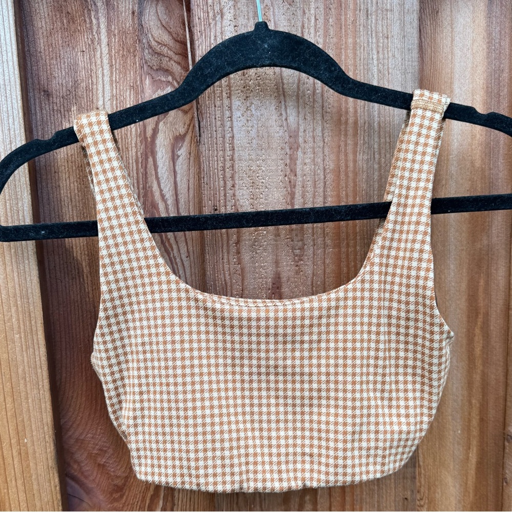 Madewell Checkered Workout Bra